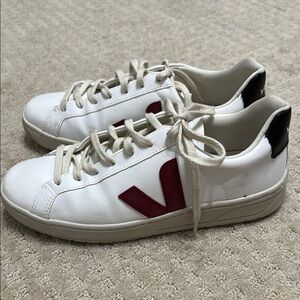 Veja White and Red Women's Sneakers